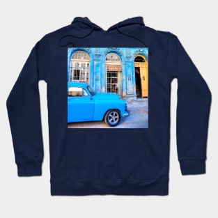 Blue Car, Havana, Cuba Hoodie